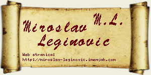 Miroslav Leginović vizit kartica
